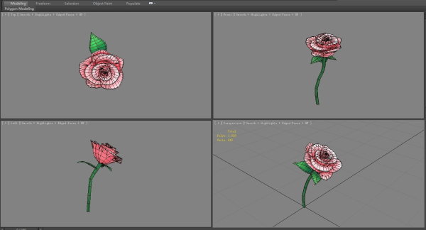 Cartoon roses for Valentine