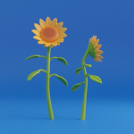 Cartoon sunflower