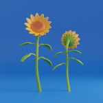 Cartoon sunflower
