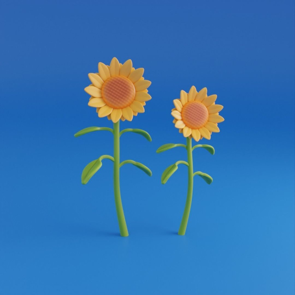 Cartoon sunflower