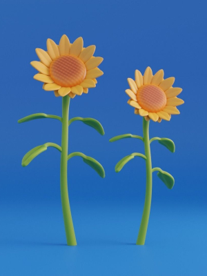 Cartoon sunflower