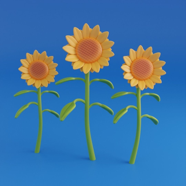 Cartoon sunflower