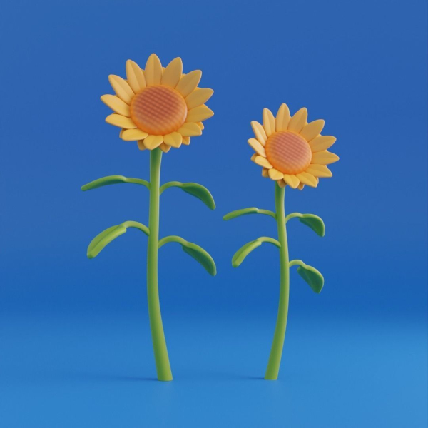 Cartoon sunflower