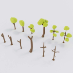 cartoon tree 3dmodels