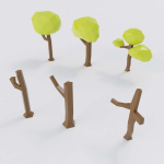 cartoon tree 3dmodels