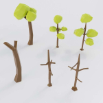 cartoon tree 3dmodels