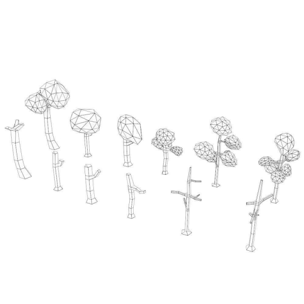 cartoon tree 3dmodels