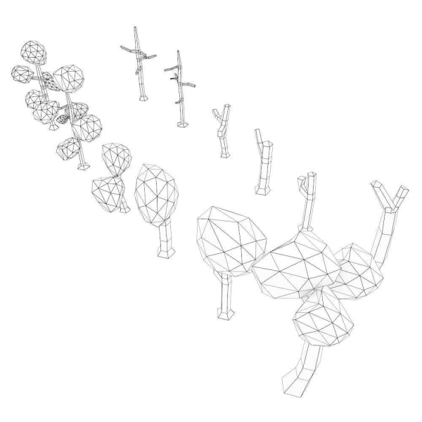 cartoon tree 3dmodels