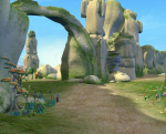 Cartoon Valley Scene