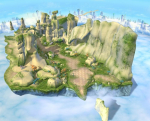 Cartoon Valley Scene