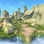 Cartoon Valley Scene