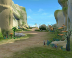 Cartoon Valley Scene