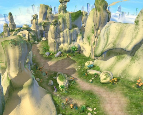 Cartoon Valley Scene