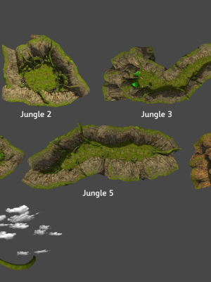 casual-tiny-environment-jungle-set-3d-model-low-poly-unitypackage