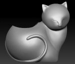 Cat planter or candle 3d model stl for 3d printing
