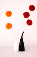 Ceramic vases and flowers