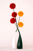 Ceramic vases and flowers