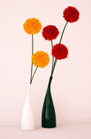 Ceramic vases and flowers