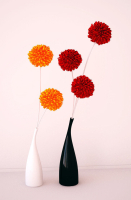 Ceramic vases and flowers