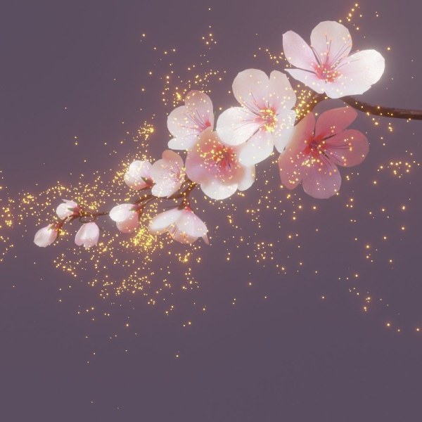cherry blossom branch animation