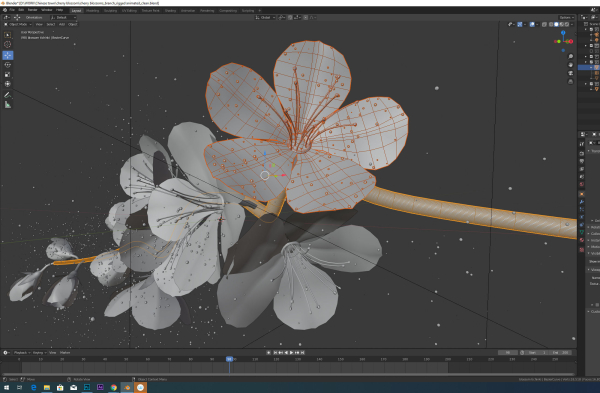 cherry blossom branch animation