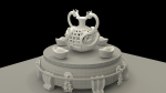 Chinese golden  dragon vase