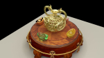 Chinese golden  dragon vase
