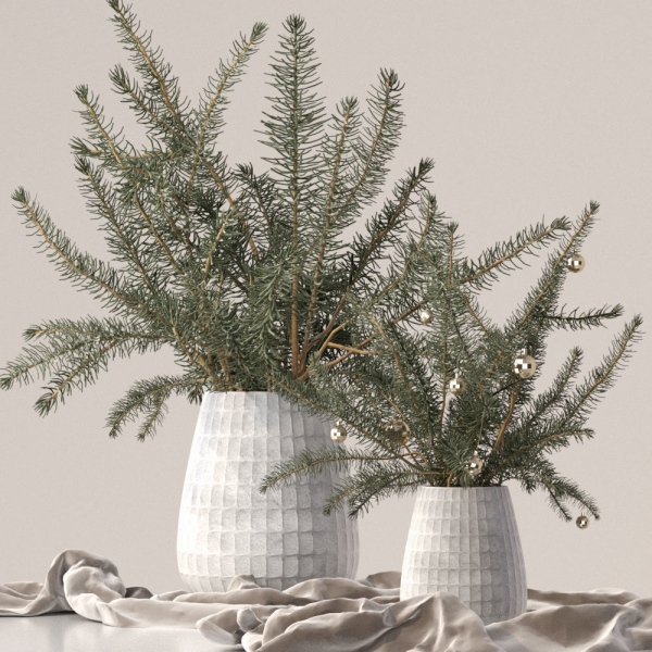 Christmas tree Xmas decorative pine tree bouquet Vases Holiday
