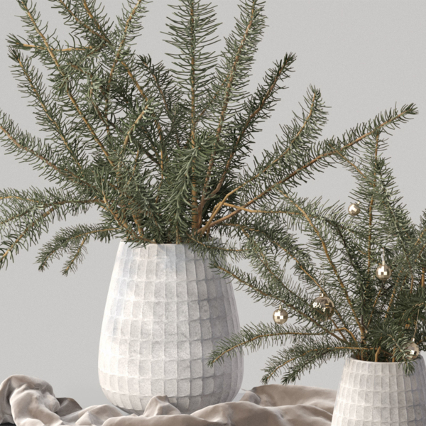 Christmas tree Xmas decorative pine tree bouquet Vases Holiday