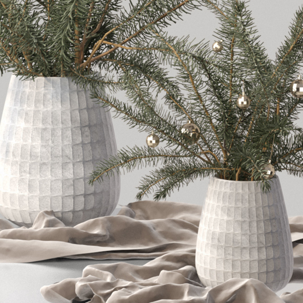 Christmas tree Xmas decorative pine tree bouquet Vases Holiday