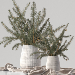 Christmas tree Xmas decorative pine tree bouquet Vases Holiday