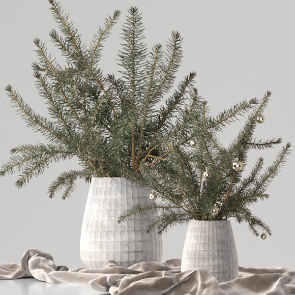 Christmas tree Xmas decorative pine tree bouquet Vases Holiday