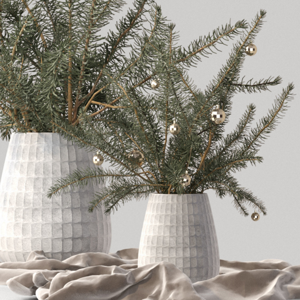 Christmas tree Xmas decorative pine tree bouquet Vases Holiday