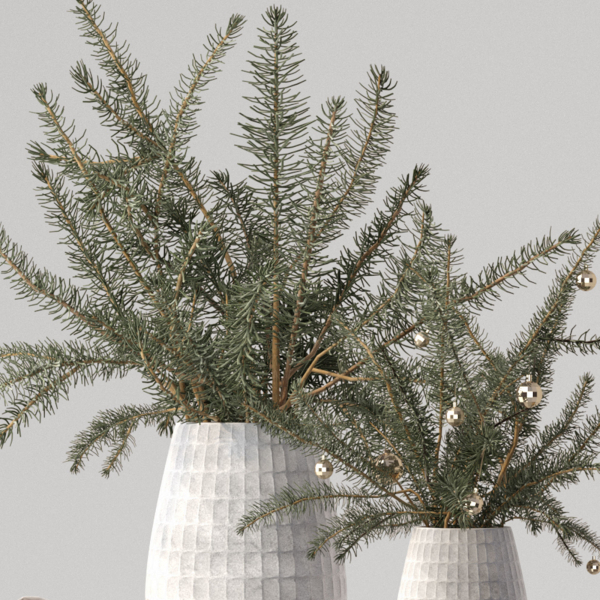 Christmas tree Xmas decorative pine tree bouquet Vases Holiday