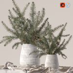 Christmas tree Xmas decorative pine tree bouquet Vases Holiday