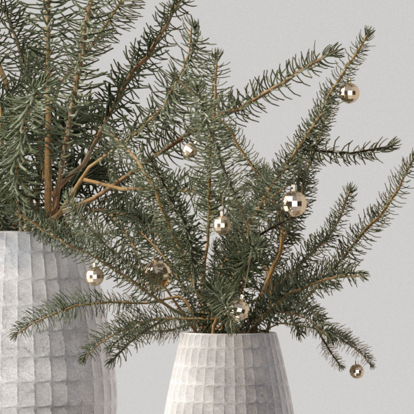 Christmas tree Xmas decorative pine tree bouquet Vases Holiday