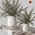 Christmas tree Xmas decorative pine tree bouquet Vases Holiday
