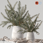 Christmas tree Xmas decorative pine tree bouquet Vases Holiday