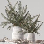 Christmas tree Xmas decorative pine tree bouquet Vases Holiday