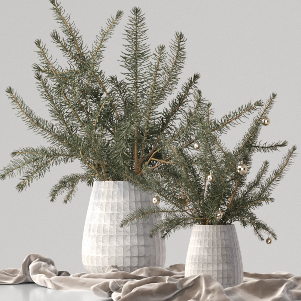 Christmas tree Xmas decorative pine tree bouquet Vases Holiday