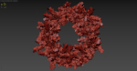 Christmas wreath with toys and pine cones