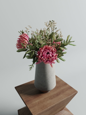 Chrysanthemum vase arrangement