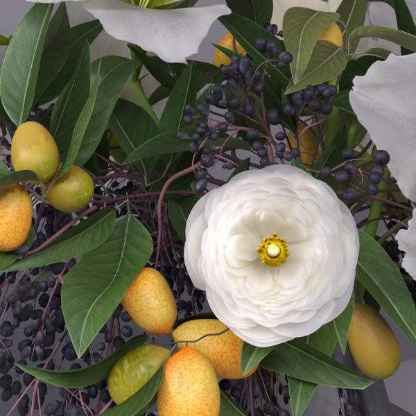 Classy Elegant Amaryllis Flowers-Fruit Vase