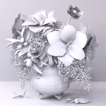 Classy Elegant Amaryllis Flowers-Fruit Vase