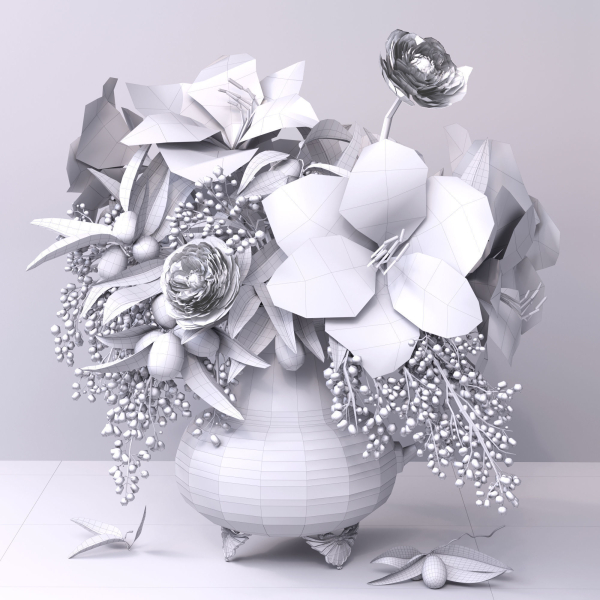 Classy Elegant Amaryllis Flowers-Fruit Vase