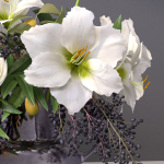 Classy Elegant Amaryllis Flowers-Fruit Vase