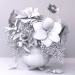 Classy Elegant Amaryllis Flowers-Fruit Vase