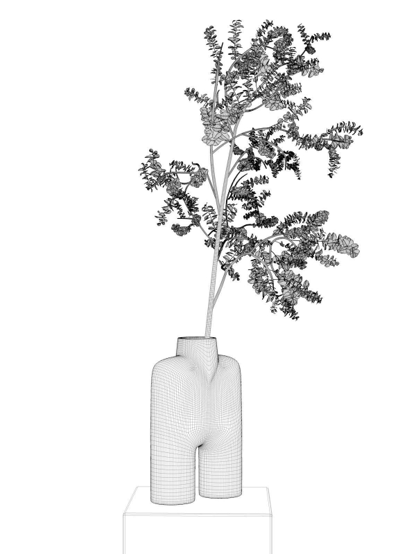 Cobra Vase with Branch