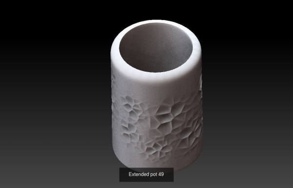 Collection 3d printing pots with custom design