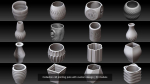 Collection 3d printing pots with custom design